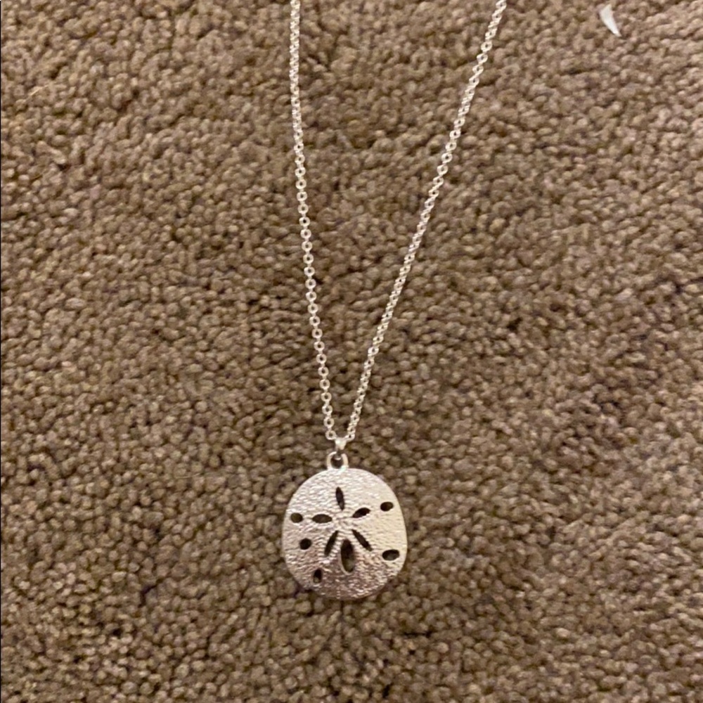 silver sand dollar necklace